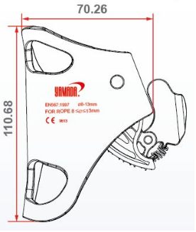 อุปกรณ์บีบจับเชือกที่หน้าอกรุ่น Y-CA/4-A YAMADA STINTERTRADE