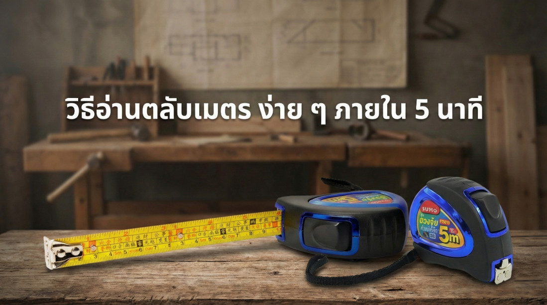 วิธีอ่านตลับเมตร ง่าย ๆ ภายใน 5 นาที เข้าใจพื้นฐานก่อนวัดงานจริง