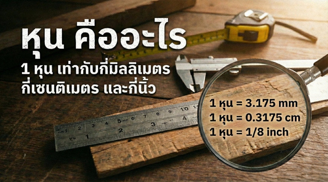หุน คืออะไร? 1 หุนเท่ากับกี่มิลลิเมตร กี่เซนติเมตร และกี่นิ้ว
