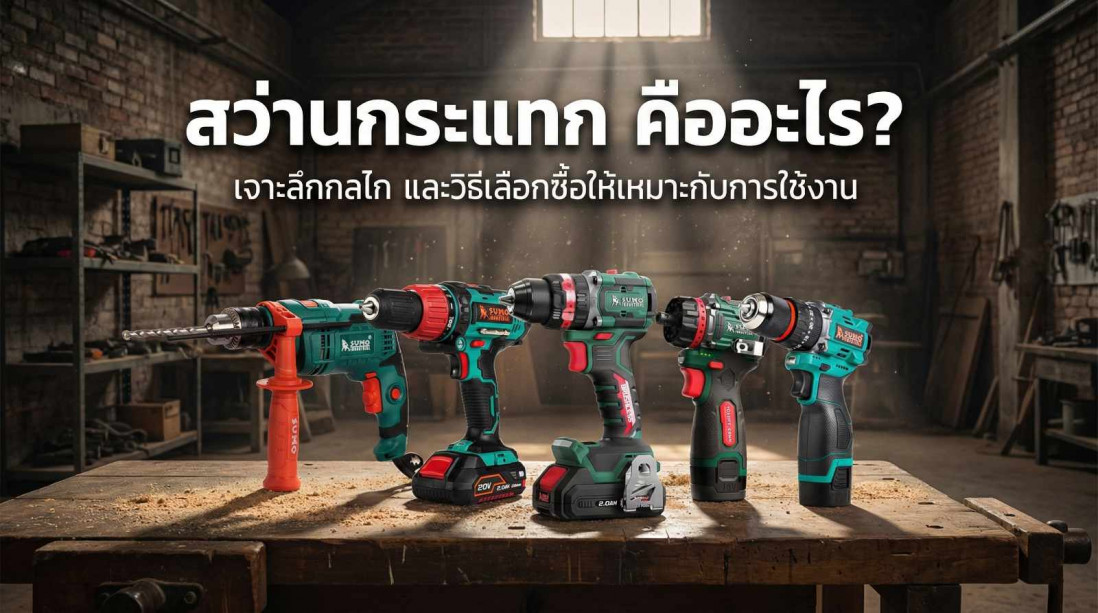 สว่านกระแทก คืออะไร? เจาะลึกกลไกและวิธีเลือกซื้อให้เหมาะกับการใช้งาน