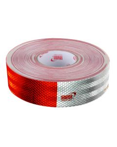 สติ๊กเกอร์สะท้อนแสง สีแดง-ขาว 1 ม้วน (150ชิ้น) YAMADA