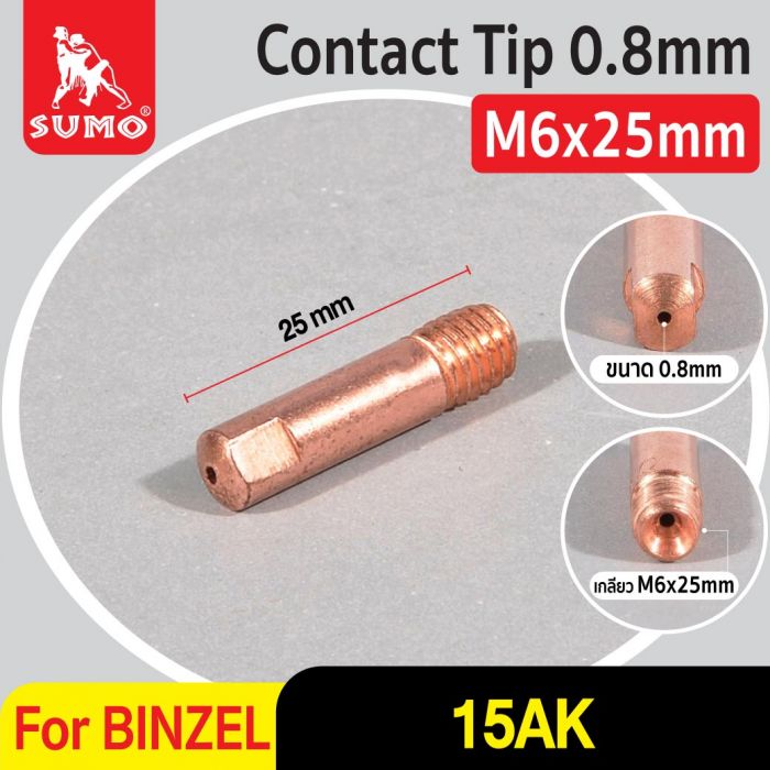 Contact Tip 0.8mm M6x25mm (BINZEL 15AK)
