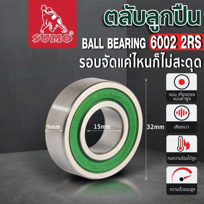 ตลับลูกปืนเบอร์ 6002 2RS CHL