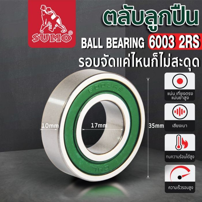 ตลับลูกปืนเบอร์ 6003 2RS CHL