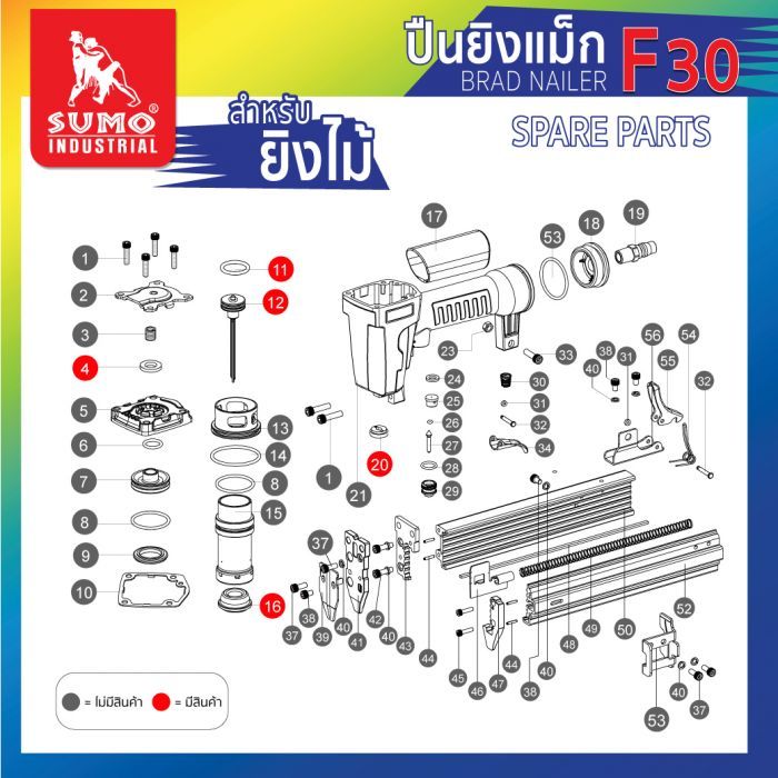 อะไหล่ ปืนยิงแม็ก Model : F-30 SUMO