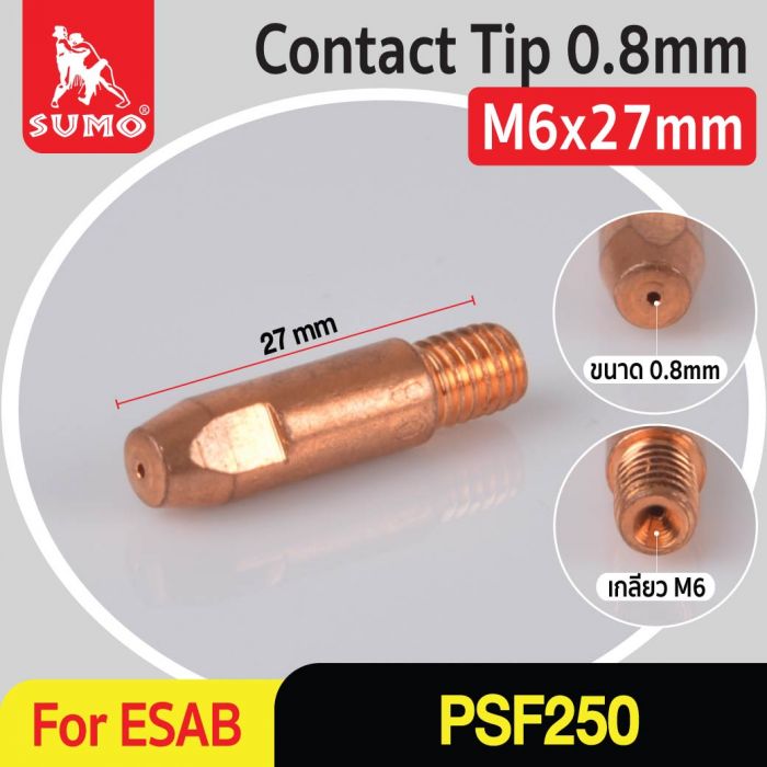 Contact Tip 0.8mm M6x27 ESAB