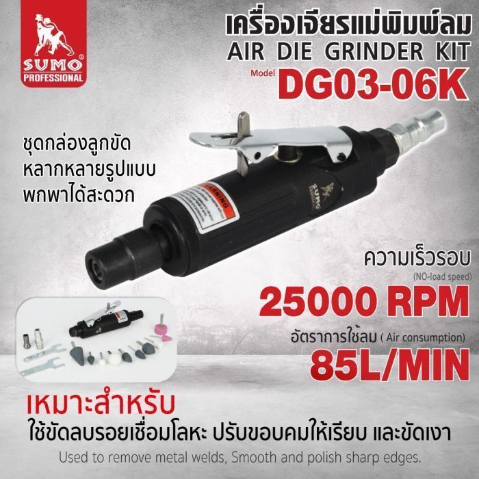 เครื่องเจียรแม่พิมพ์ลม รุ่น DG03-06K