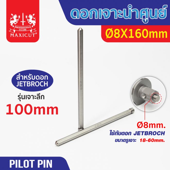 Pilot Pin DPC 8.00x160mm (100L) 18-60mm