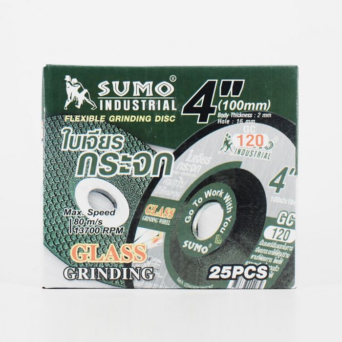 ใบเจียรกระจก 4” (บาง) 100x2mm. GC120 SUMO 25 ใบ
