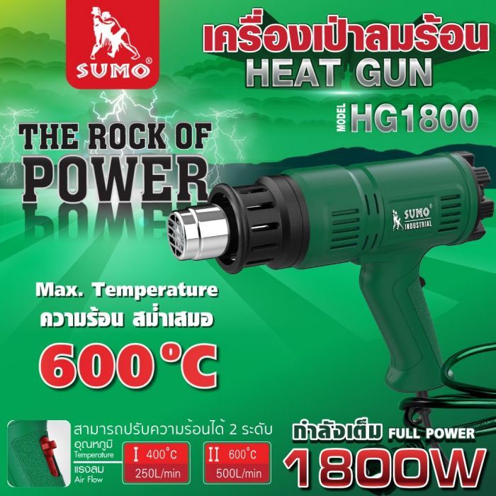 เครื่องเป่าลมร้อน รุ่น HG1800 SUMO