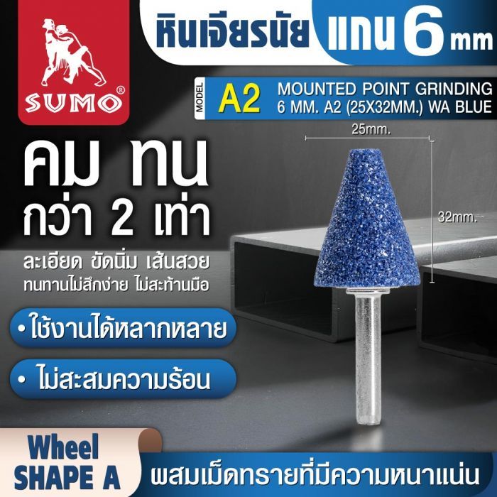 หินเจียรนัยแกน 6 mm. A-2 (25x32mm.) สีน้ำเงิน
