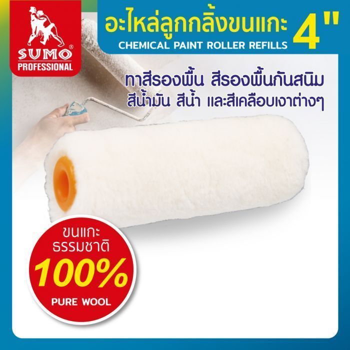 อะไหล่ลูกกลิ้งขนแกะ 4" SUMO