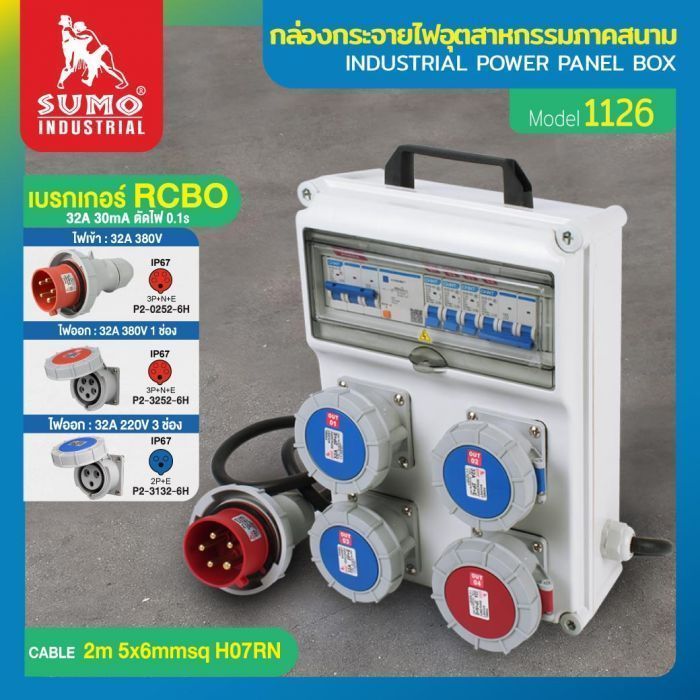 กล่องกระจายไฟอุตสาหกรรมภาคสนาม รุ่น 1126 SUMO