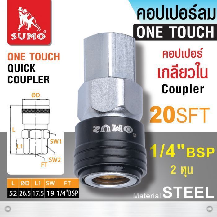 คอปเปอร์เกลียวใน 20 SFT 1/4"