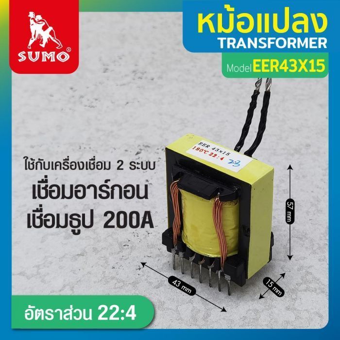 หม้อแปลง EER43x15, 22:4