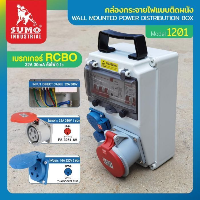 กล่องจ่ายไฟแบบติดผนัง รุ่น 1201 SUMO