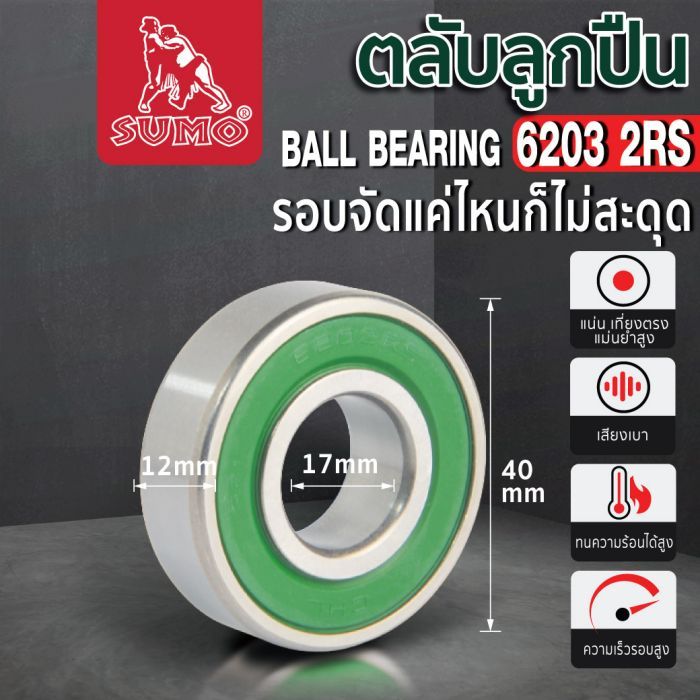 ตลับลูกปืนเบอร์ 6203 2RS CHL