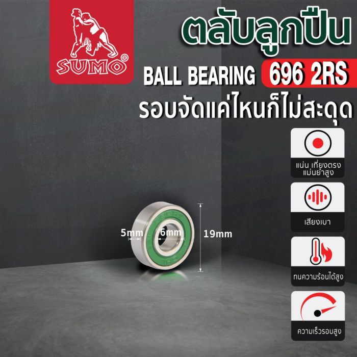 ตลับลูกปืนเบอร์ 696 2RS CHL