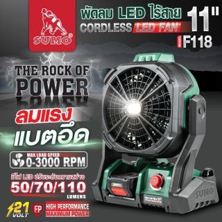 พัดลมไร้สาย 11 นิ้ว