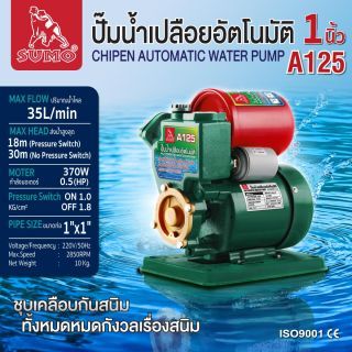 ปั๊มน้ำเปลือยอัตโนมัติ รุ่น A125 SUMO
