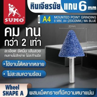 หินเจียรนัยแกน 6 mm. A-4 (32x32mm.) สีน้ำเงิน