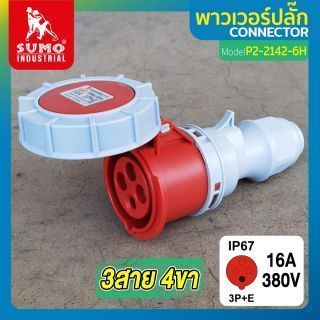 พาวเวอร์ปลั๊ก 3สาย 4ขา 16A รุ่น P2-2142-6h