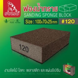 ฟองน้ำทราย 100x70x25mm #120