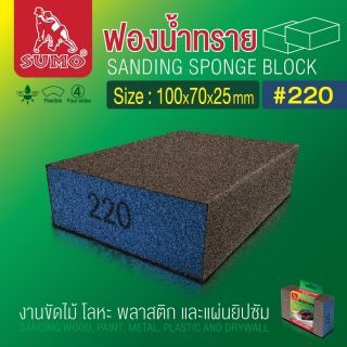 ฟองน้ำทราย 100x70x25mm #220
