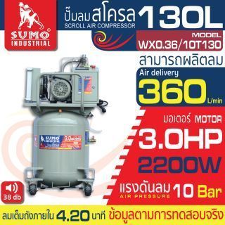 ปั๊มลมสโครล รุ่น WX0.36/10T130 SUMO 01