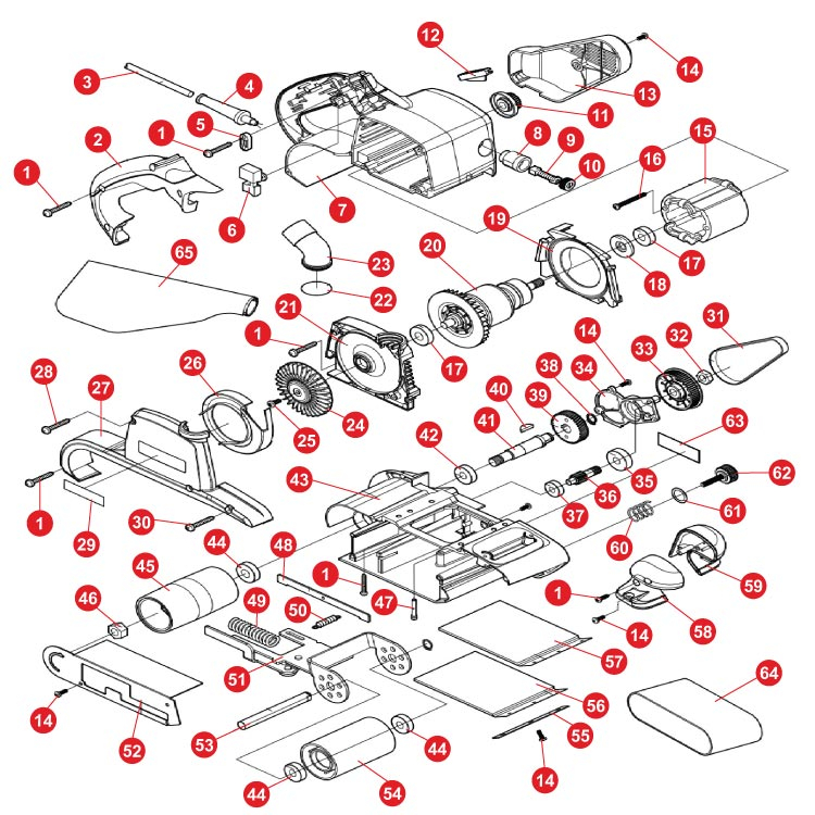 อะไหล่เครื่องขัดกระดาษทรายสายพาน รุ่น 7094