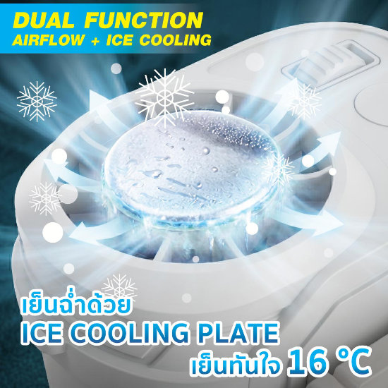 พัดลมหนีบเอว ทำความเย็นด้วย Ice Cooling Plate