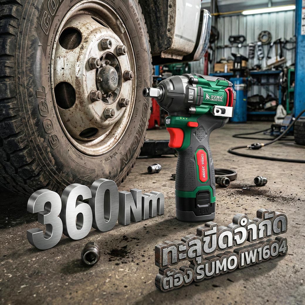 บล็อกไร้สาย 16V รุ่น IW1604 SUMO บล็อกแบตเตอรี่