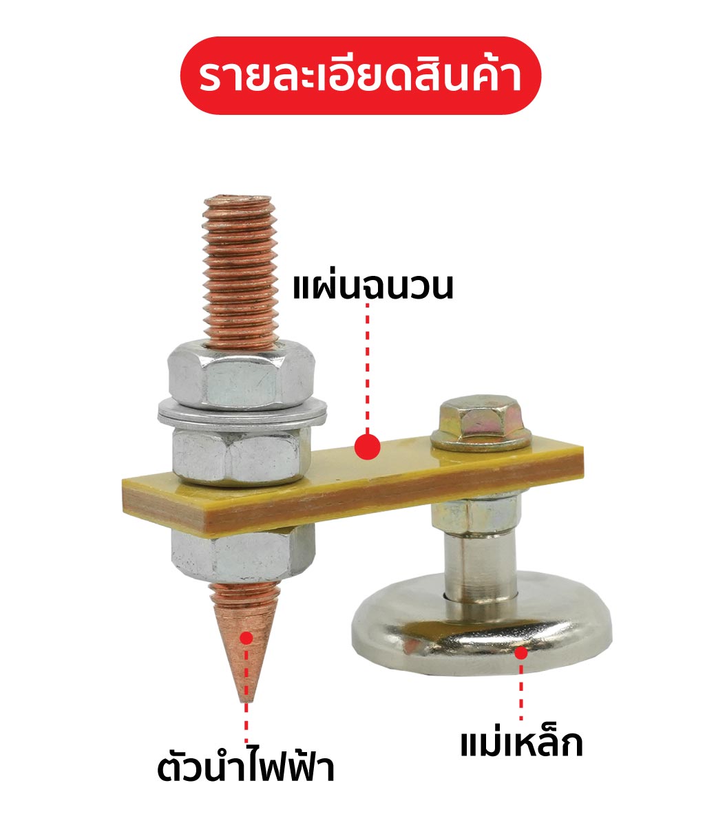 แม่เหล็กจับสายดิน 1หัว