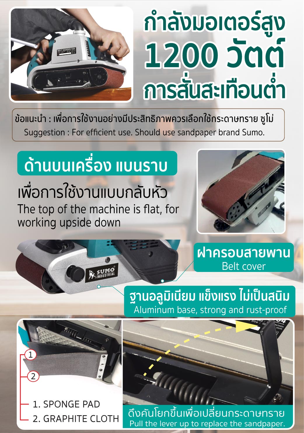 เครื่องขัดกระดาษทรายสายพาน